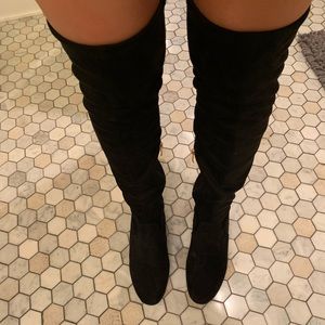 Black Thigh High Boots